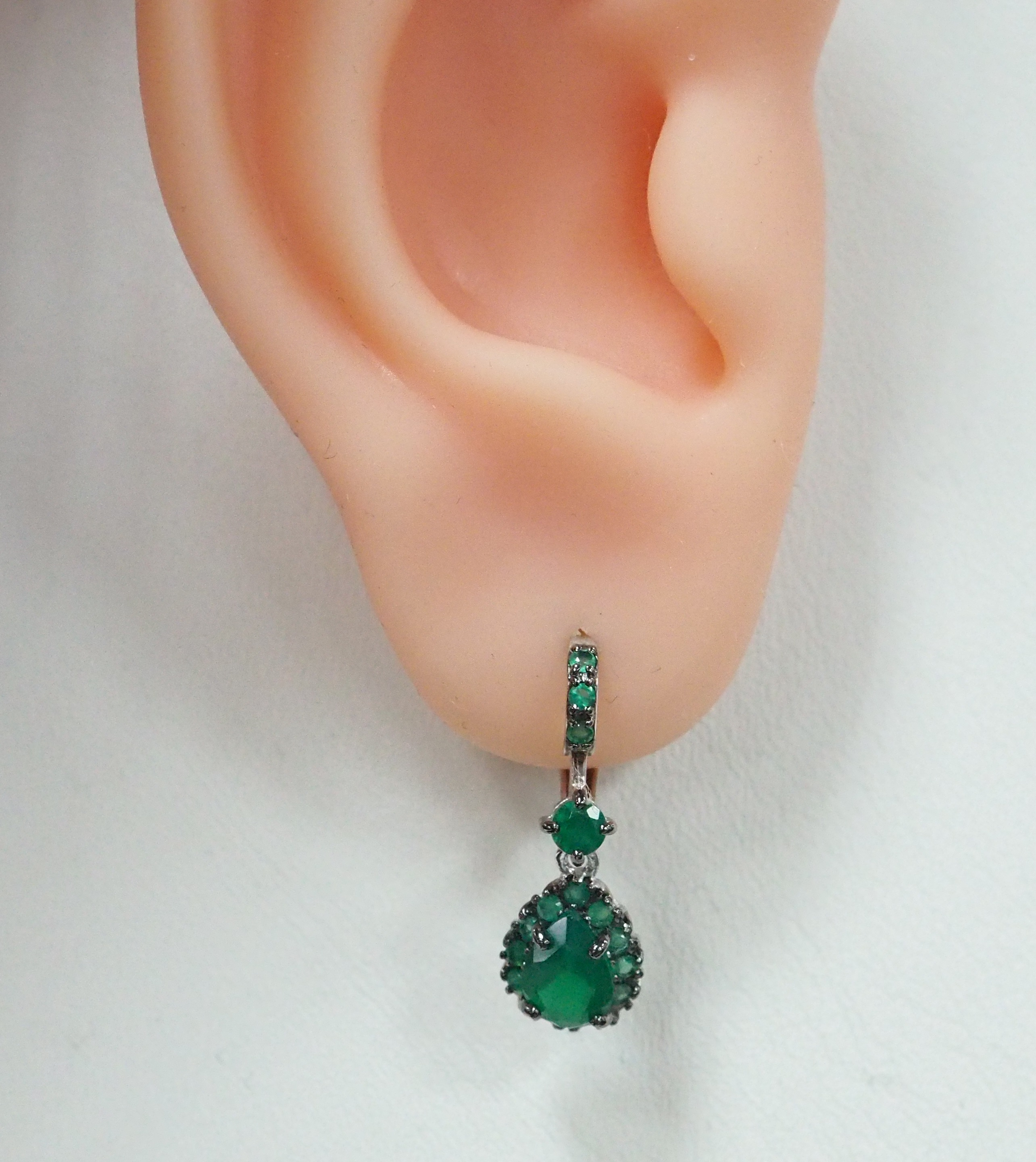 Серебряные серьги с агатами